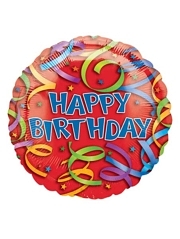 18" Birthday Streamers Balloon