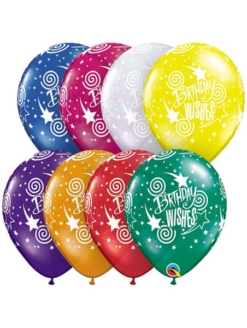 11" Birthday Wishes Latex Balloons