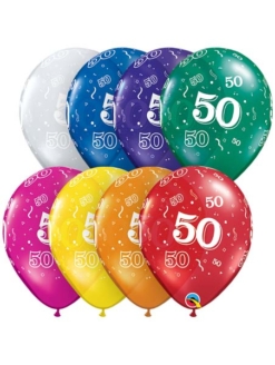 11" Assorted 50 A Round Latex Balloons