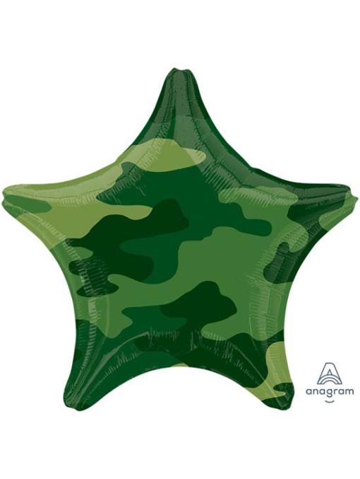 18" Camouflage Star Balloon