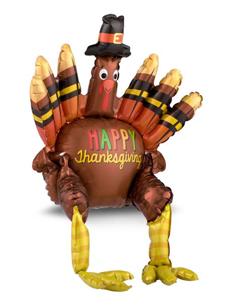 26" Sitting Turkey Thanksgiving Balloon
