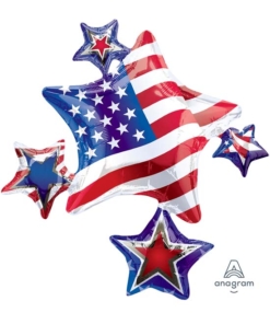 35" Amercian Spirit Cluster Patriotic Balloon