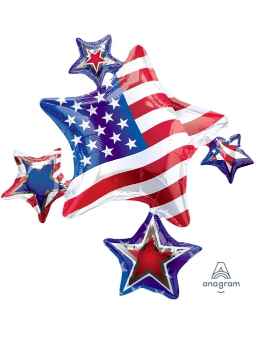 35" Amercian Spirit Cluster Patriotic Balloon