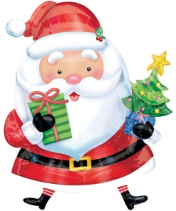 31" Santa With Tree Christmas Holiday Balloon
