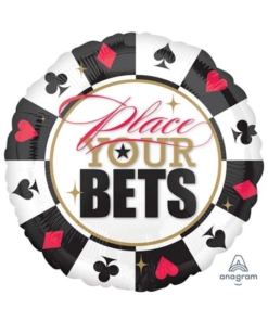 32" Place Your Bets Casino Poker Balloon