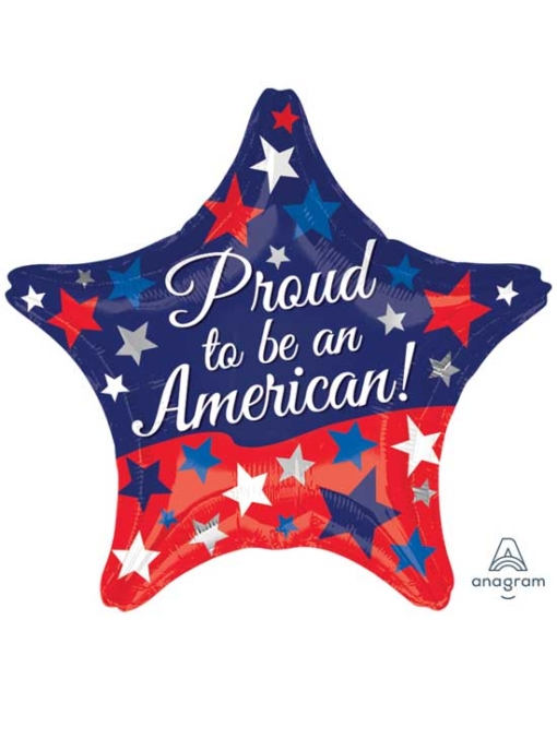 19" Proud To Be An American Patriotic Balloon