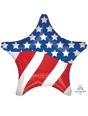 28" American Flag Star Patriotic Balloon