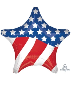 28" American Flag Star Patriotic Balloon