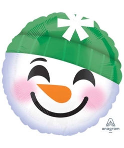 18" Snowman Emoticons Christmas Balloon