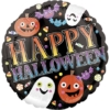 18" Pumpkins, Ghosts & Bats Halloween Balloon
