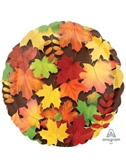 18" Colorful Leaves Autumn Balloon