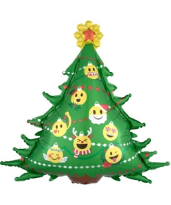 34" Emoticon Christmas Tree Balloon