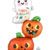 37" Happy Ghost Pumpkin Stack Halloween Balloon
