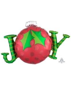 31" Joy Ornament Christmas Balloon