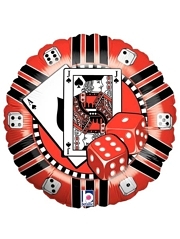 18" Casino Chip Poker Balloon