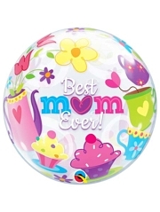22" Best Mom Ever Tea Time Bubble Balloon