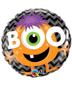 18" Boo Monster Chevron Halloween Balloon