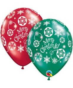 11" Christmas Snowflakes Balloons