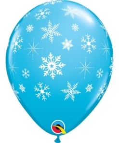 11" Snoflakes & Sparkles A Round Balloons