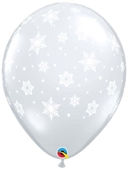 11" Snowflakes A Round Balloons