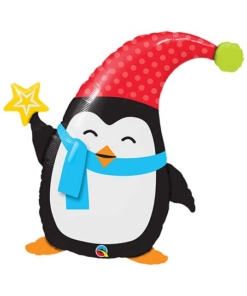 35" Popular Elfin Penguin Christmas Balloon