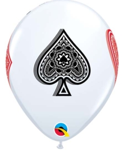 11" Card Suites Casino Balloons