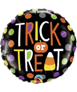 18" Trick or Treat Dots Halloween Balloon