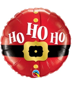 18" Ho Ho Ho Santa Belt Christmas Balloon