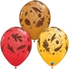 11" Acorns & Leaves Thanksgiving Balloons