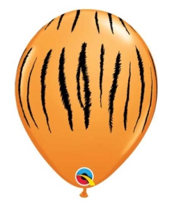 11" Tiger Stripes Safari Animal Balloons