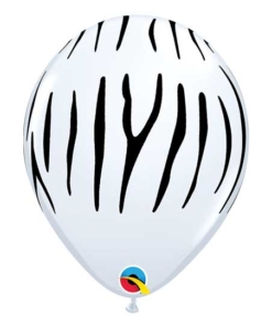 11" Zebra Stripes Safari Animal Balloons
