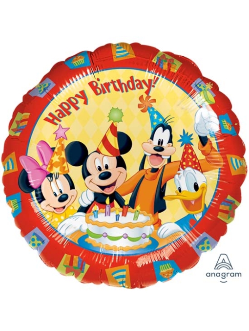 17" Mickey & Friends Birthday Disney Balloon