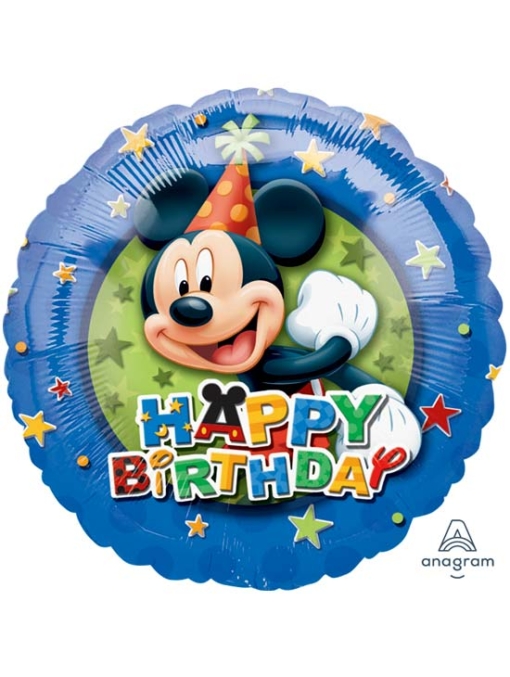 17" Mickey Birthday Stars Disney Balloon