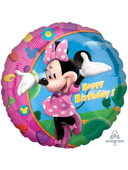 18" Minnie Happy Birthday Disney Balloon