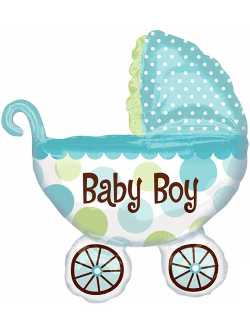 31" Baby Buggy Boy Balloon