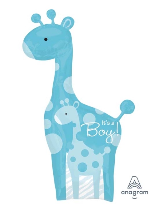 42" Safari Baby Boy Giraffe Balloon