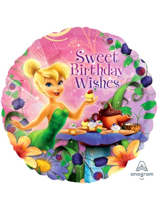 17" Tinker Bell Happy Birthday Wishes Disney Balloon