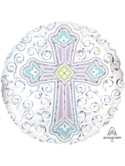18" Radiant Cross Religious Balloon