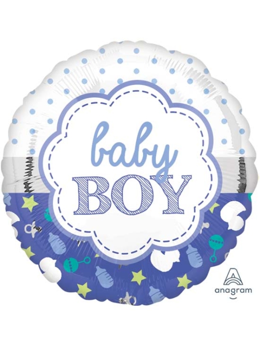 17" Baby Boy Scallop Balloon