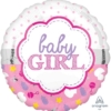 17" Baby Girl Scallop Balloon