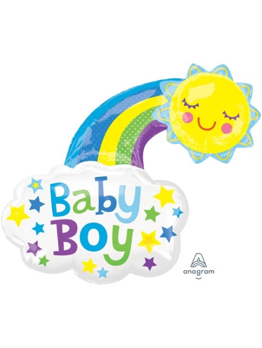 30" Baby Boy Bright Happy Sun Balloon