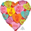 17" Hearts With Messages Love Balloon