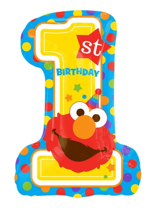 28" Sesame Street 1st Birthday Balloon
