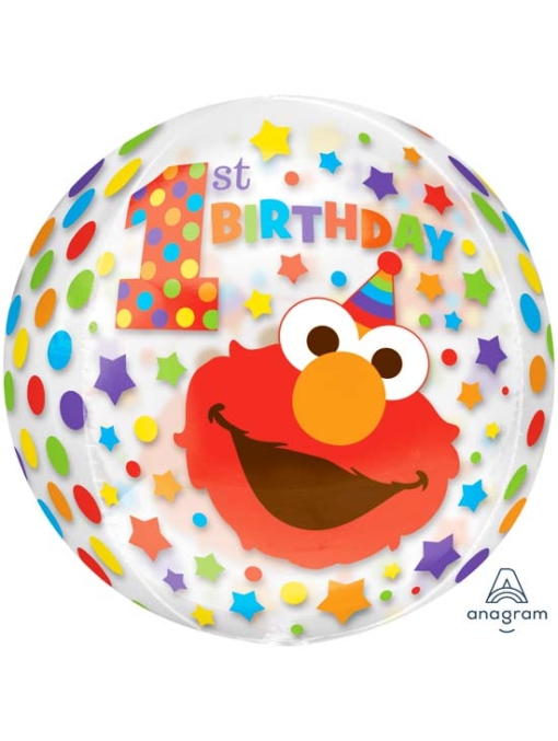 16" Sesame Street 1st Birthday Orbz Balloon