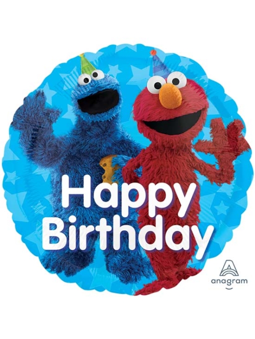 17" Sesame Street Fun Happy Birthday Balloon