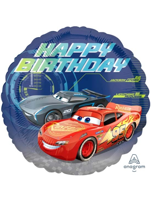 17" Cars Happy Birthday Disney Balloon