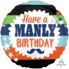 18" Manly Birthday Mustache Balloon