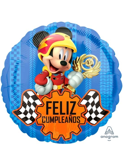 17" Mickey Roadster Feliz Cumpleanos Disney Balloon