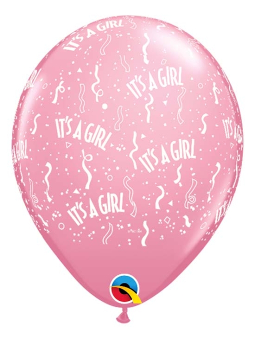 11" It's A Girl Around Baby Balloon