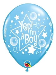 11" Yep! I'm A Boy Baby Balloon